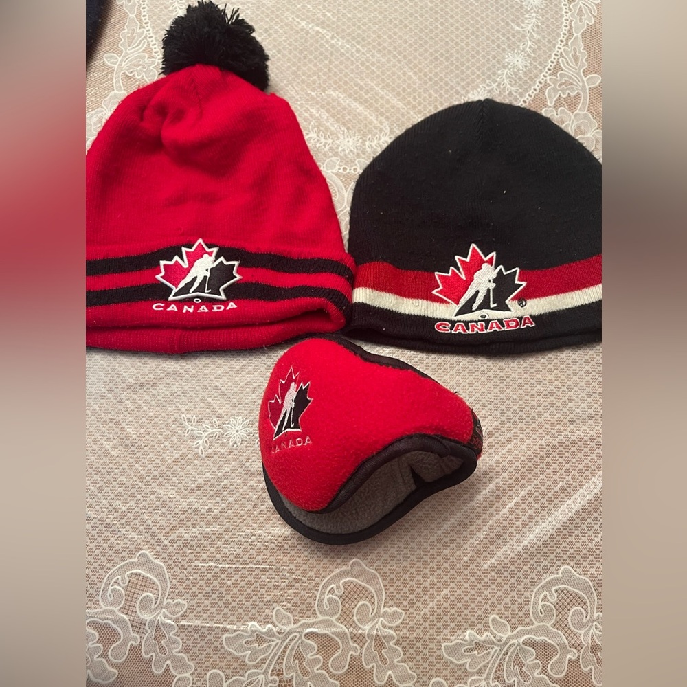 Team Canada Two Hats and Earmuffs - One Size